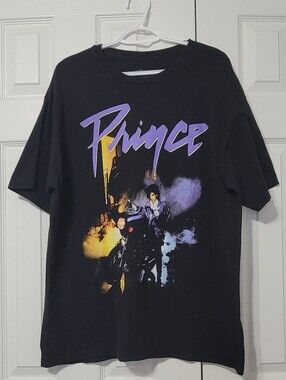Prince Black Tee with Purple Rain Graphic
